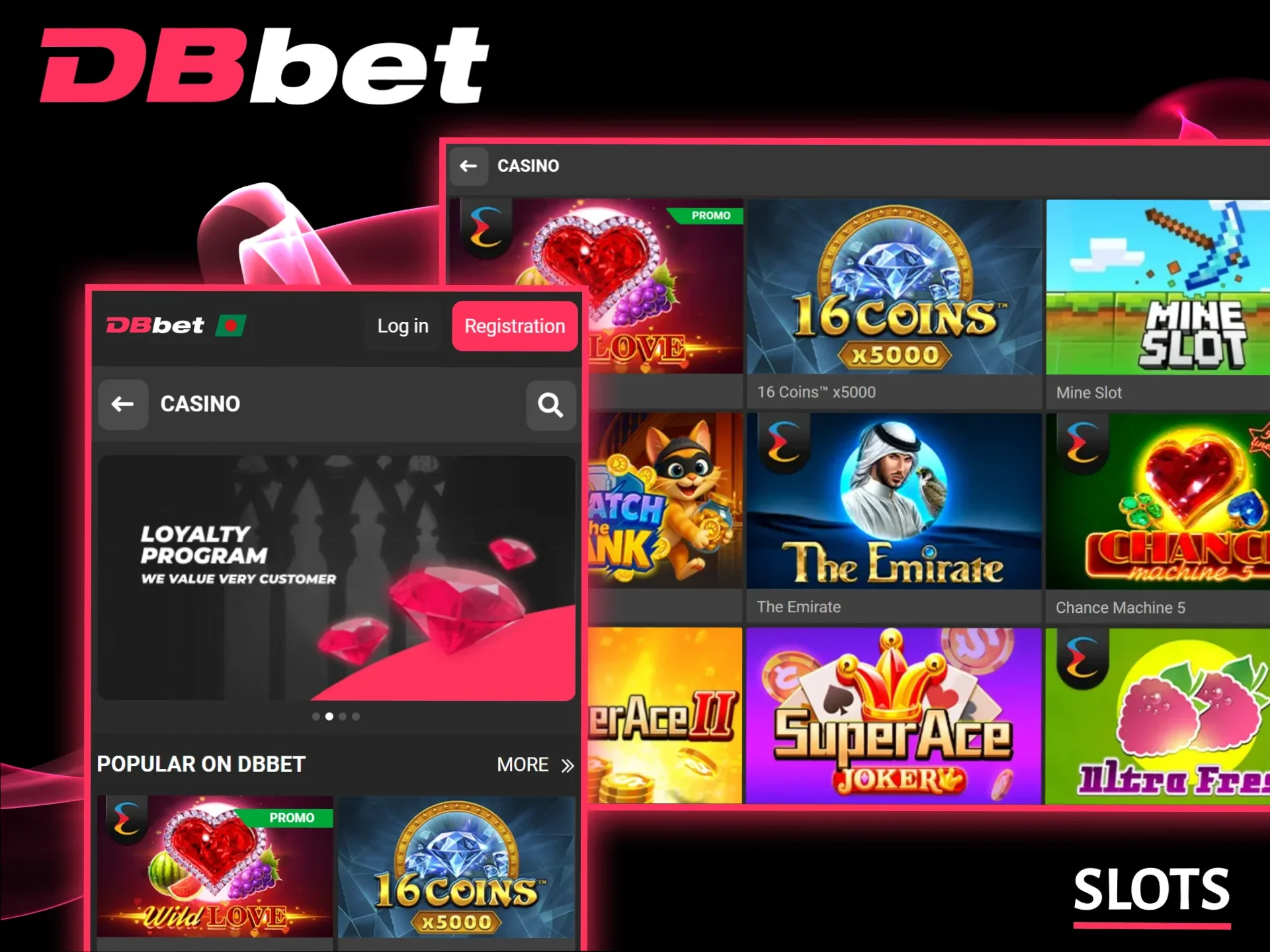 Dive into the world of vibrant slots and win big at DBbet Casino.