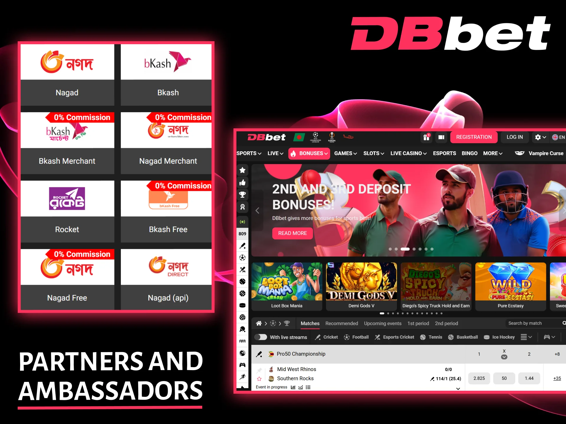 Meet the official partners and ambassadors representing professional bookmaker DBbet.